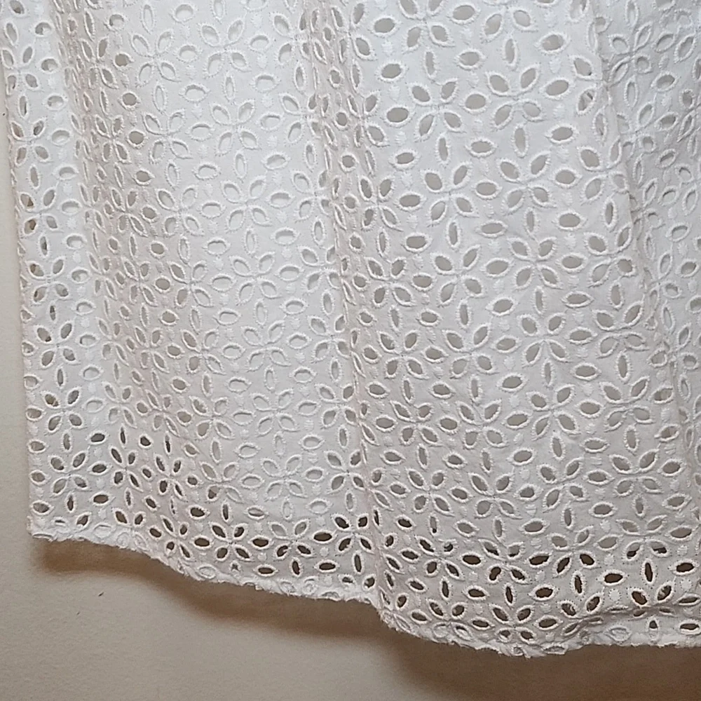 NWT J.Crew Eyelet Button-Front Sleeveless Midi Dress Size 8 - Picture 9 of 16